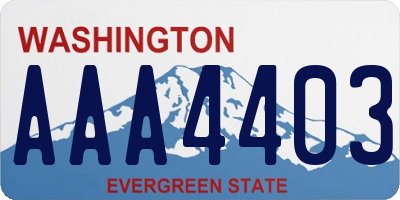 WA license plate AAA4403