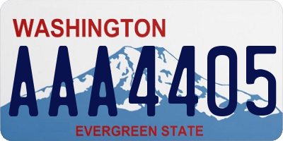 WA license plate AAA4405