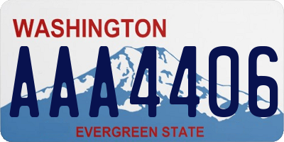 WA license plate AAA4406