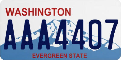 WA license plate AAA4407