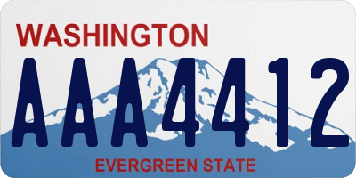 WA license plate AAA4412