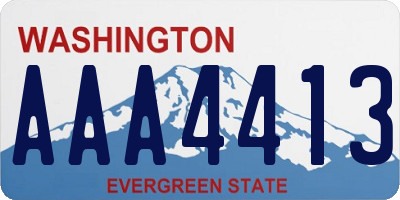 WA license plate AAA4413