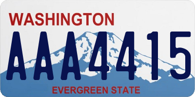 WA license plate AAA4415