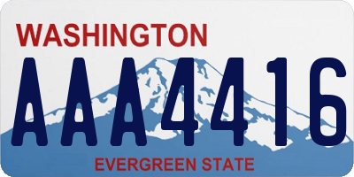 WA license plate AAA4416