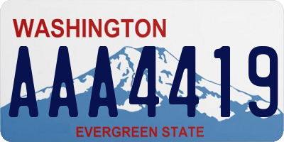 WA license plate AAA4419