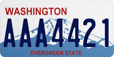 WA license plate AAA4421