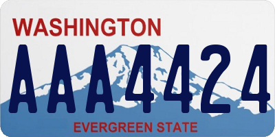 WA license plate AAA4424