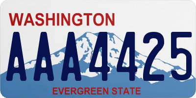 WA license plate AAA4425