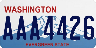 WA license plate AAA4426