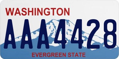 WA license plate AAA4428