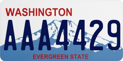 WA license plate AAA4429