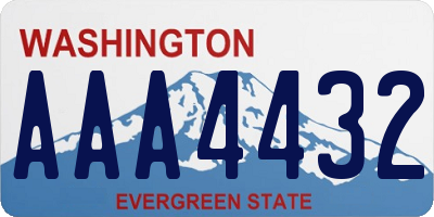 WA license plate AAA4432