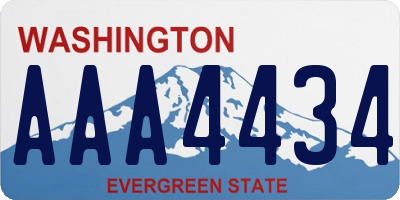 WA license plate AAA4434