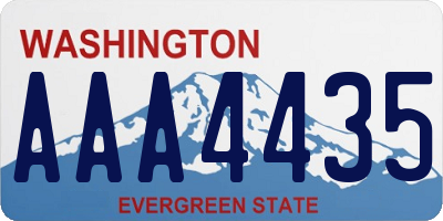 WA license plate AAA4435