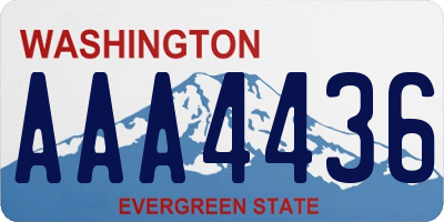 WA license plate AAA4436