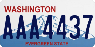 WA license plate AAA4437