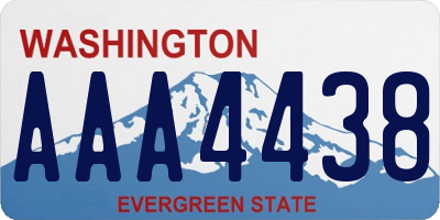 WA license plate AAA4438