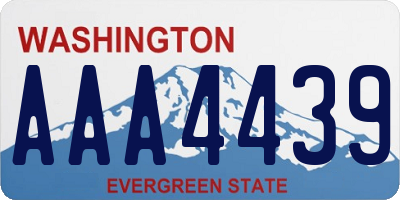 WA license plate AAA4439