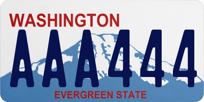 WA license plate AAA444