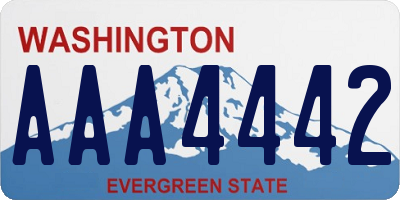 WA license plate AAA4442