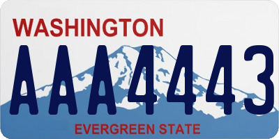 WA license plate AAA4443