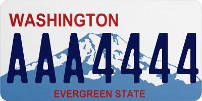 WA license plate AAA4444