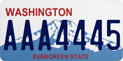 WA license plate AAA4445