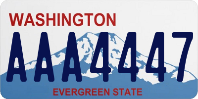 WA license plate AAA4447