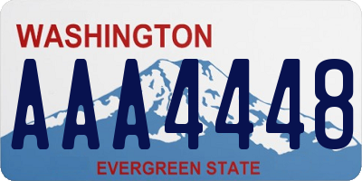 WA license plate AAA4448