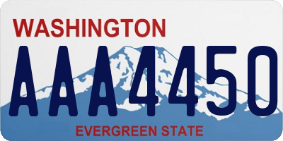 WA license plate AAA4450