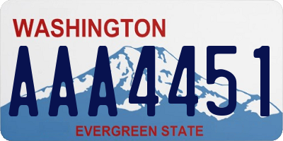 WA license plate AAA4451