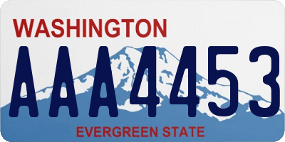 WA license plate AAA4453