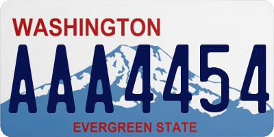 WA license plate AAA4454