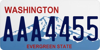 WA license plate AAA4455