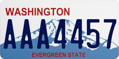WA license plate AAA4457