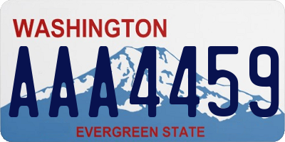 WA license plate AAA4459