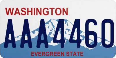 WA license plate AAA4460