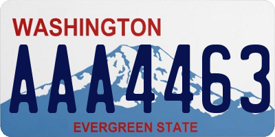 WA license plate AAA4463