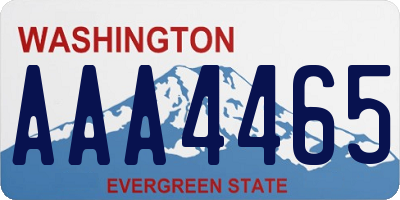 WA license plate AAA4465