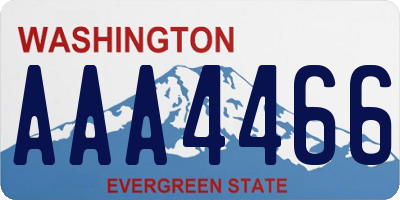 WA license plate AAA4466