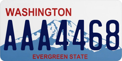 WA license plate AAA4468