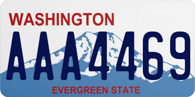 WA license plate AAA4469