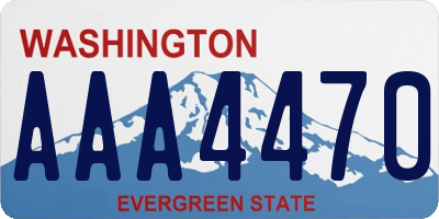 WA license plate AAA4470