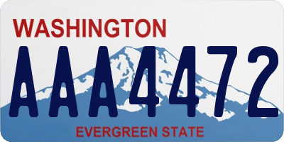 WA license plate AAA4472