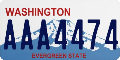 WA license plate AAA4474