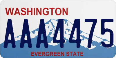 WA license plate AAA4475