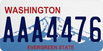 WA license plate AAA4476