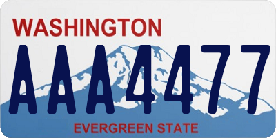 WA license plate AAA4477
