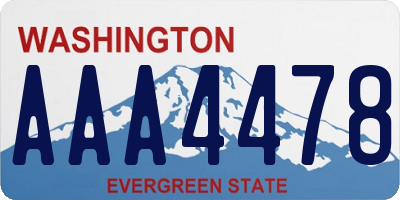 WA license plate AAA4478