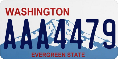 WA license plate AAA4479